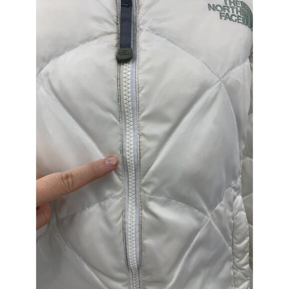 The North Face Alis Puffer Jacket Womens Medium Ivory 550 Down Insulated Quilted - Picture 4 of 16
